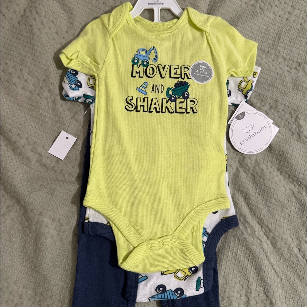 Baby three piece Set - Yellow and Blue